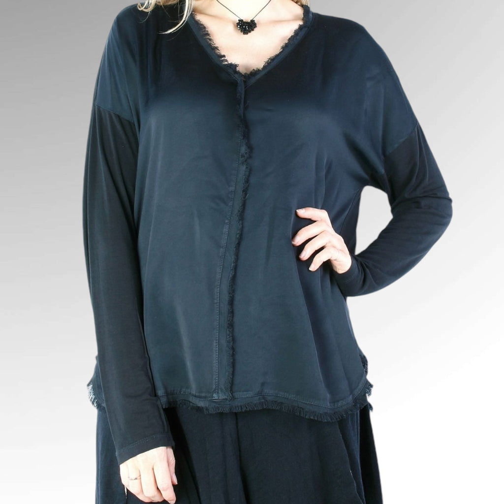 Sanctamuerte V - Neck Top - Studio RA Boutique