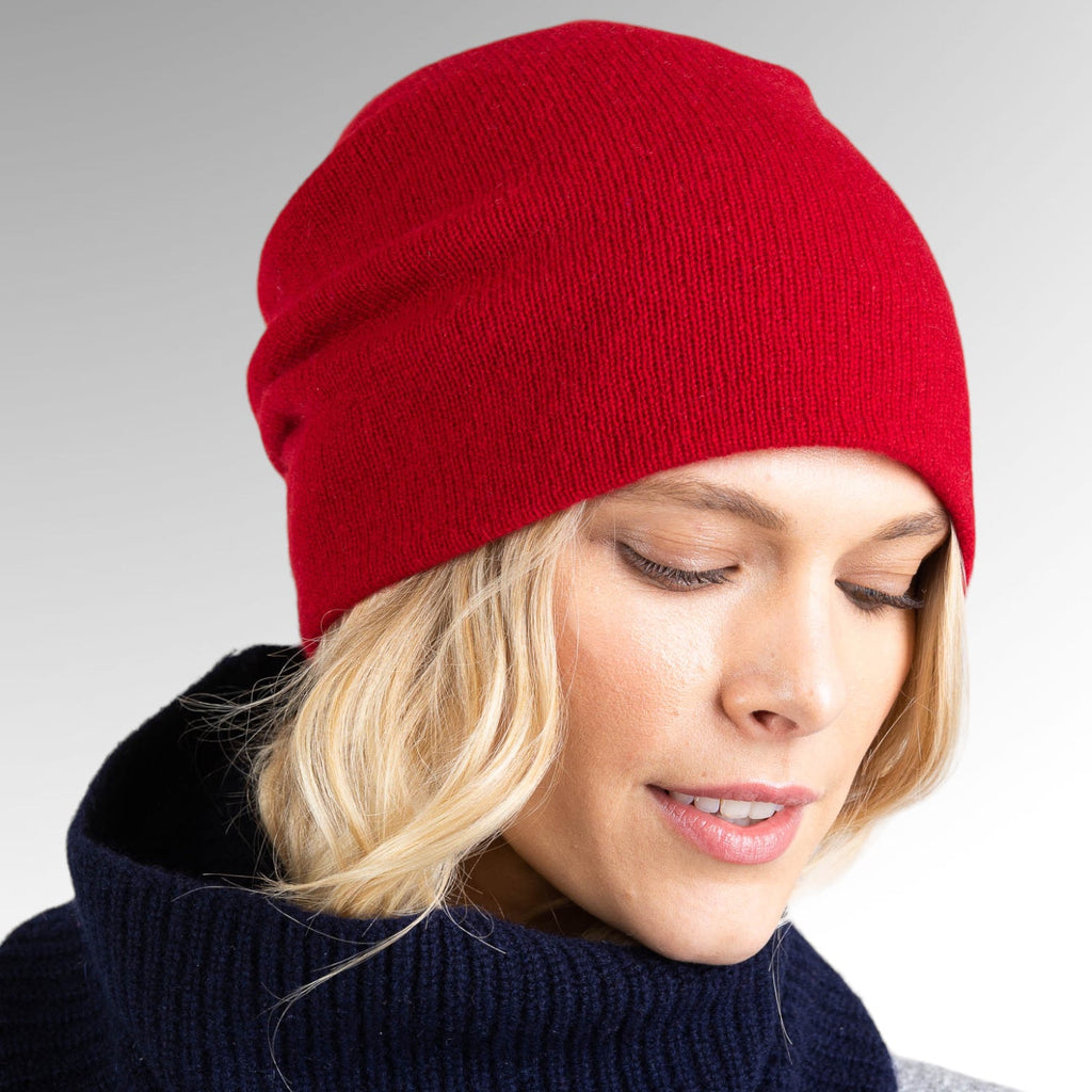 Paychi Guh Slouchy Beanie - Red - Studio RA Boutique