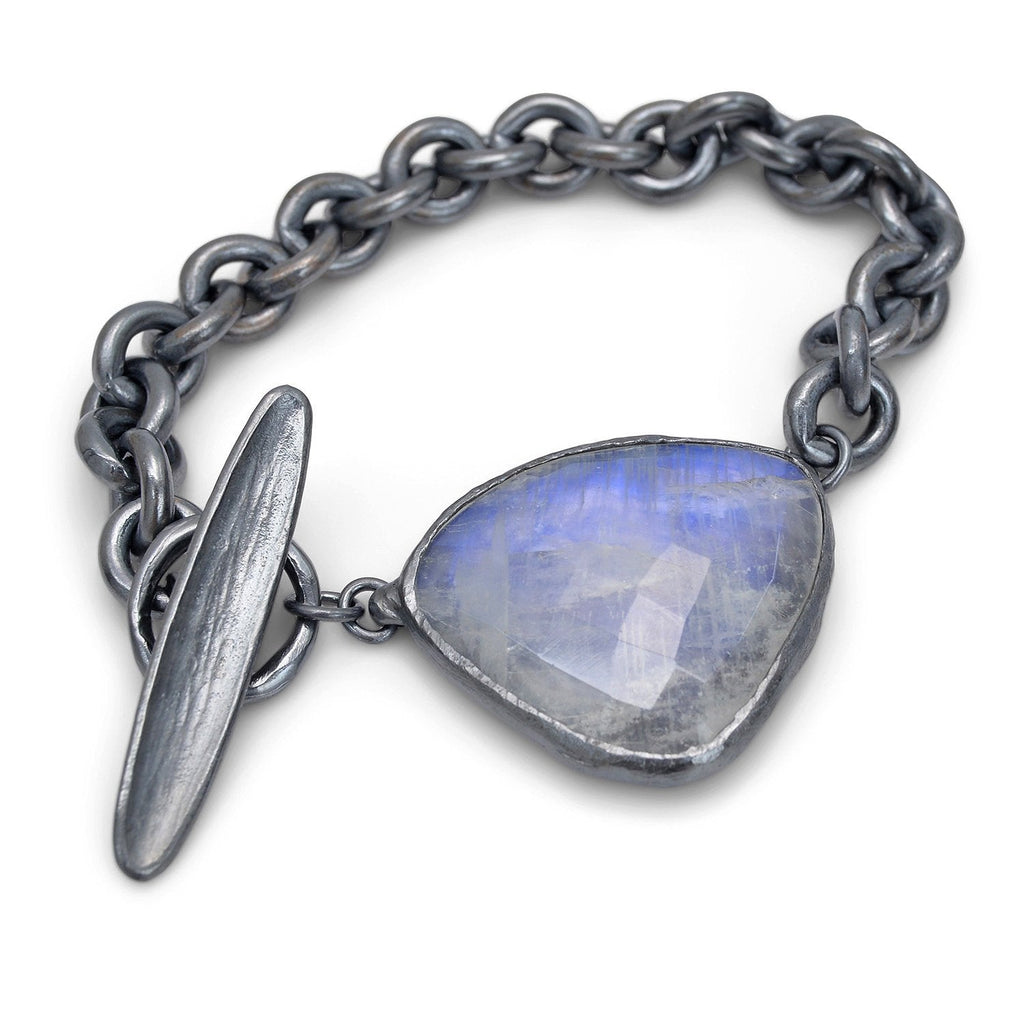 Shaya Durbin Rainbow Moonstone Heavy Chain Bracelet - StudioRA Boutique
